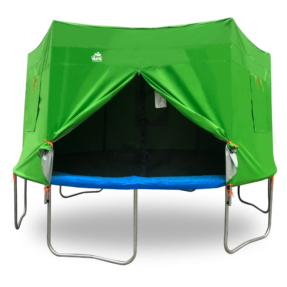 JumpTastic Trampoline Tent with 2 Pack 32.8ft Ball String Lights, Fit for Straight Trampoline (Straight Pole, 14ft)