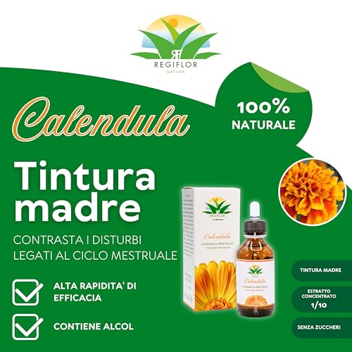 Regiflor Natura Tintura Madre Di Calendula Officinalis, 100% Naturale, 100Ml Con Contagocce - Integratore Alimentare - 6