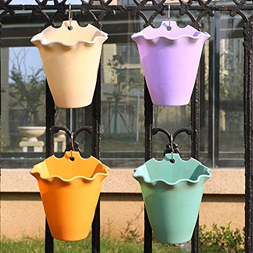 Jardiniere balcon Jardinière suspendue en plastique | Pot de fleurs mural, Pot de fleurs, conteneur de plantes, Pot for fournitures de jardin d'intérieur et d'extérieur Pot suspendu plante interieur (