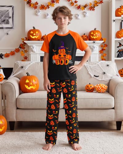 Image of PASHOP Boys Pajamas Little Big Boys Pajamas Short Sleeves and Pants 2 Pieces Summer Pjs Set Kids Boy Sleepwear Size 8-14