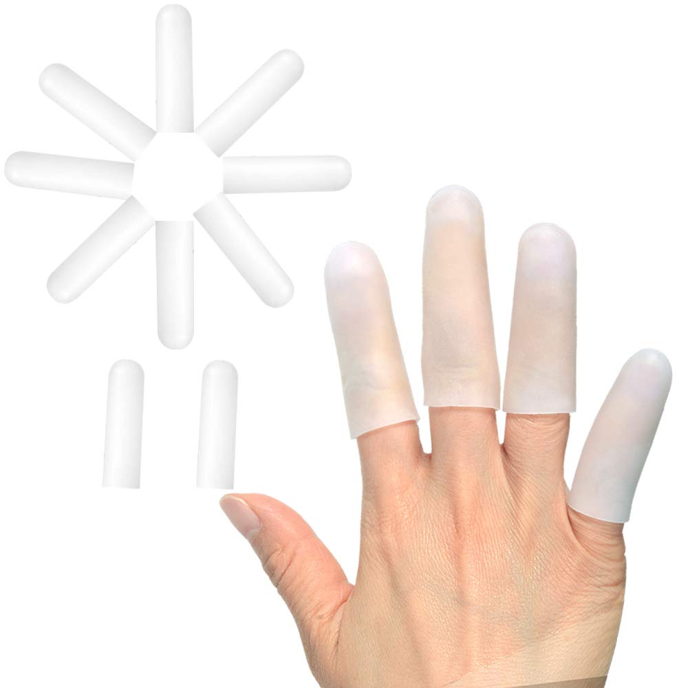 Buy Finger Cots Toe Protectors 5 Pairs, Gel Finger Caps Cover Protect