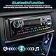 NHOPEEW 1 Din Bluetooth Autoradio mit RGB LED Display - 1-Din-FM-Autoradio mit Dual USB SD Karten AUX Anschluss + Fernbedienung