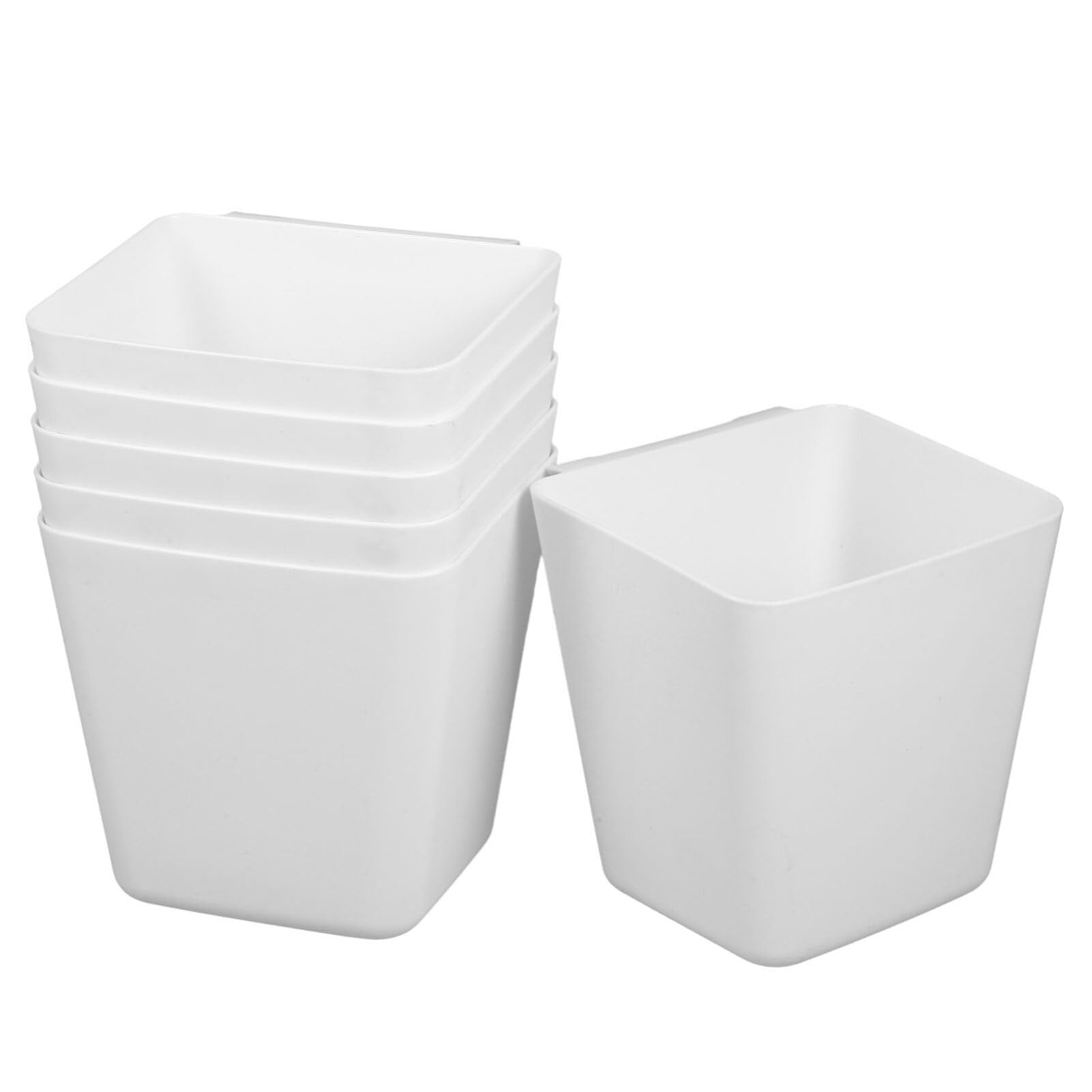 Alipis Set 6 Scatole Portaoggetti e Fondo Piatto da Appendere in ABS Bianco Design Salvaspazio 6 Pezzi per Carrello e Lato del Carrello