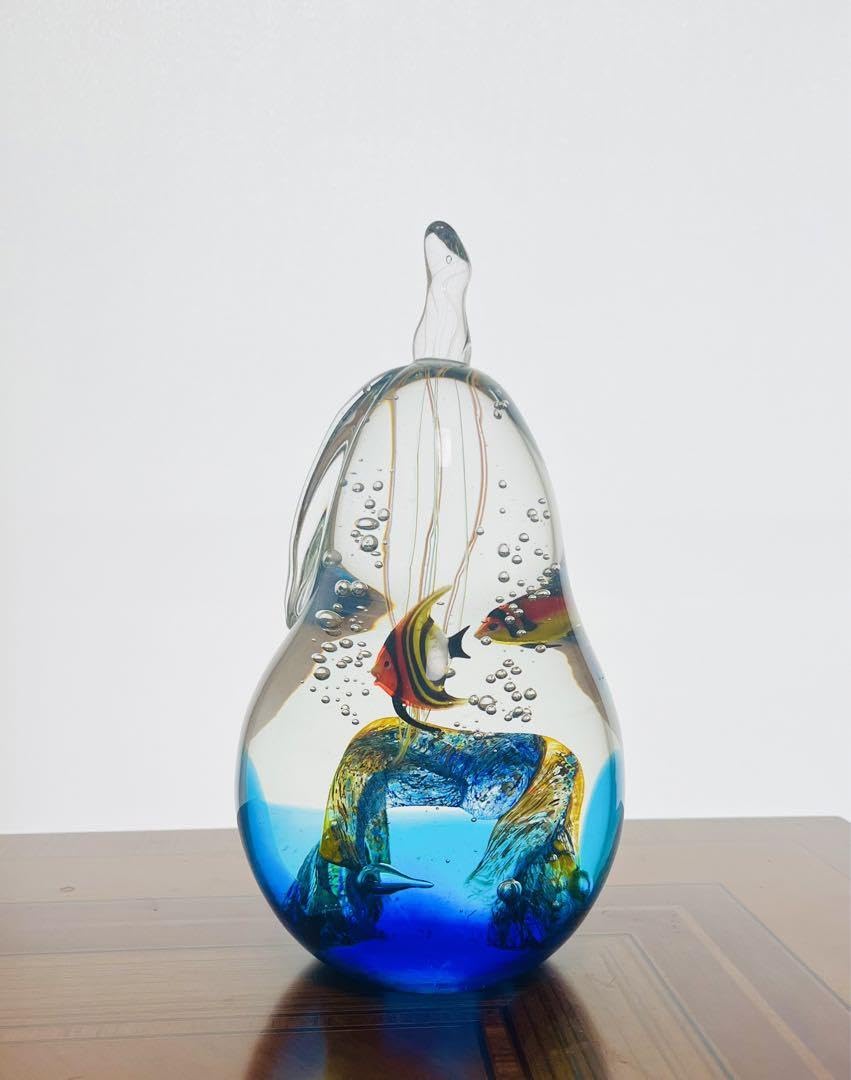 ashibi_sidari　ベネチアングラス　アクアリウム ベネチアングラス 置物 ムラ―ノガラス アクアリウム伝統工芸品