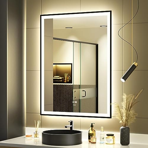 Ganpe Espejo De Baño Led, Espejo De Tocador De Maquillaje Montado En La Pared, Espejo Iluminado Moderno Grande, Antiniebla Ip44 Impermeable Vert Ganpe Espejo De Baño Led, Espejo De Tocador De Maquillaje Montado En La Pared, Espejo Iluminado Moderno Grande, Antiniebla Ip44 Impermeable Vert