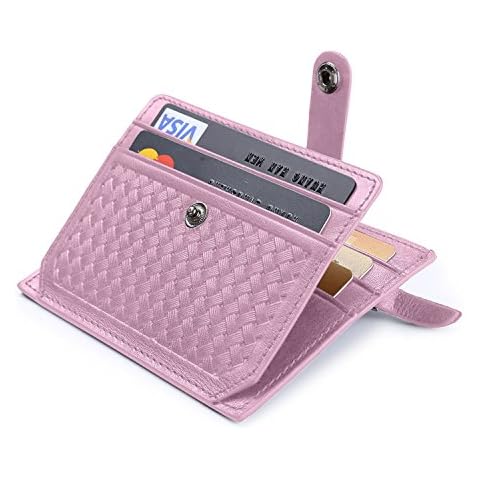 flintronic RFID Blocking Pink Leather Wallet Cover