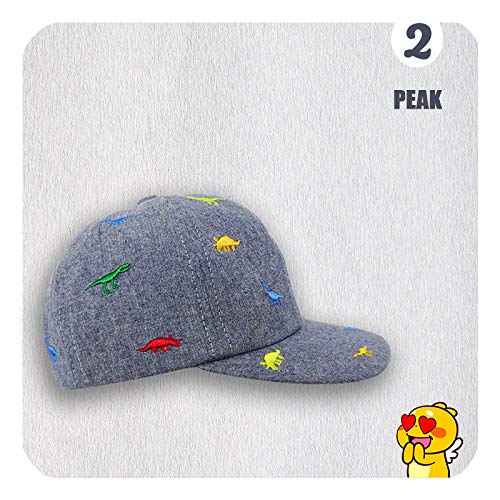 Image of Kids Baseball Cap Childrens Summer Sun Hat Boys Girls Animal Design Cap, DinoEm1, 4-6 Years