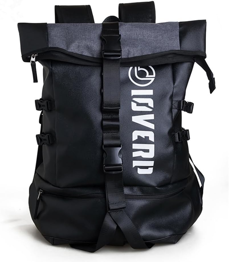 Large Capacity Black Travel Backpack Basketball Bag with Shoes Compartment Multifunctional Sport Training Equipment Storage Bag Backpack for Soccer, Swim, Gym, Trip