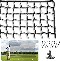 Hanured® Golf Übungszaunnetz 3x3m, Schwarzes Polyester Golfnetz mit Seil und Schnalle, Ballfangnetz für Golf, Baseball, Hockey für Indoor Outdoor Garten