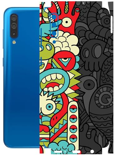 Image of AtOdds - Full Body Back Screen Guard Protector Film - Lamination Wrap Skin Sticker Compatible with Samsung Galaxy A50 | Scratchproof Matte Finish (Graffiti50)