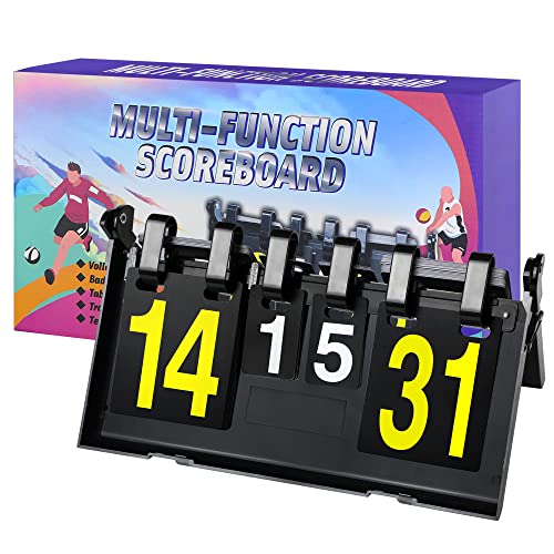 Topoko Scoreboard, Score Keeper, Score Flipper, Sport Scoreboard For Indoor & Outdoor Sports, Portable Scoreboard Flips Up To 31 #TOP7