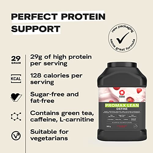 MaxiNutrition - Promax Lean, Strawberry - Whey Protein Powder for Weight Loss and Lean Muscle Development – Sugar Free and Fat Free, Vegetarian-Friendly, 29g Protein, 128 kcal per Serving, 980g - Image 4