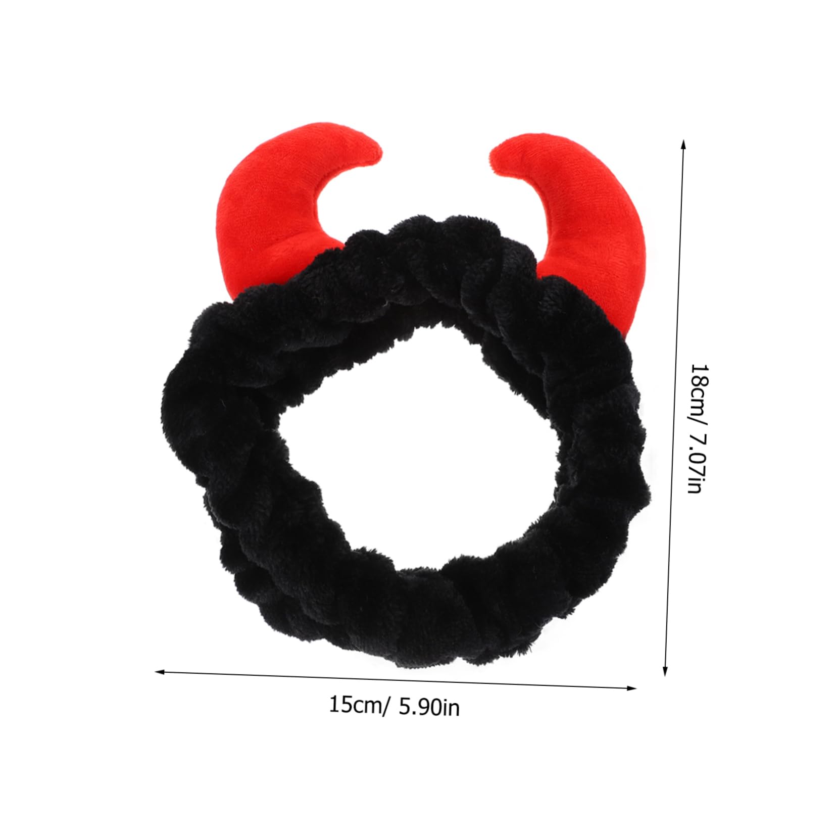 GALPADA 2 Diademas de Peluche Forma de Cuerno para Mujer, Cómodas y Suaves, Ideales para Maquillaje y Ducha, Paquete de 2 Unidades