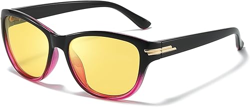 FIMILU Lentes de conducción de visión nocturna para mujer, polarizados, reducen el deslumbramiento, mejoran la capacidad visual, lentes tintados