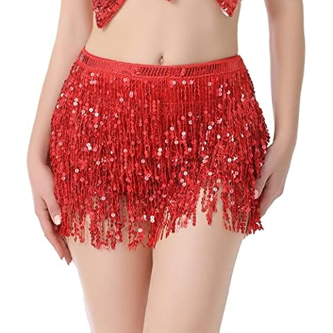 Falda de lentejuelas con borlas brillantes Cover