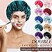 10 Pcs Satin Silk Bonnet for Sleeping Hair Bonnets for Women Curly Natural Hair Double Layer Reversible Adjustable Large Sleeping Caps with drawstring for Protection, 10 Colors