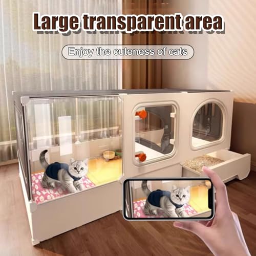 Cage pour chat pour stopper les dégâts intérieurs grâce à son grand espace d'exercice - 4