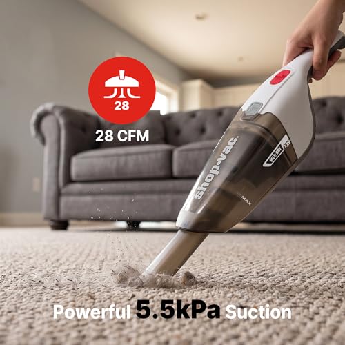 Image of Shop-Vac Wet /Dry Handheld Vacuum Cordless, Wall-Mounted Hand Vac, White