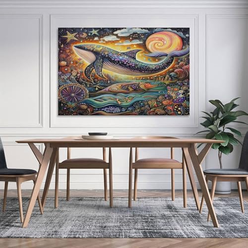 Impression giclée baleine décoration murale chambre à coucher