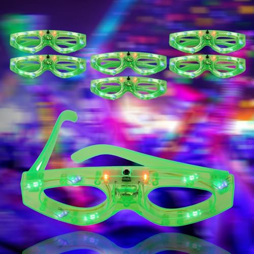 Image of KYNA Set of 6Pcs LED Flashing Light Goggles for Kids Girls & Boys Party Supplies for Children (m7)