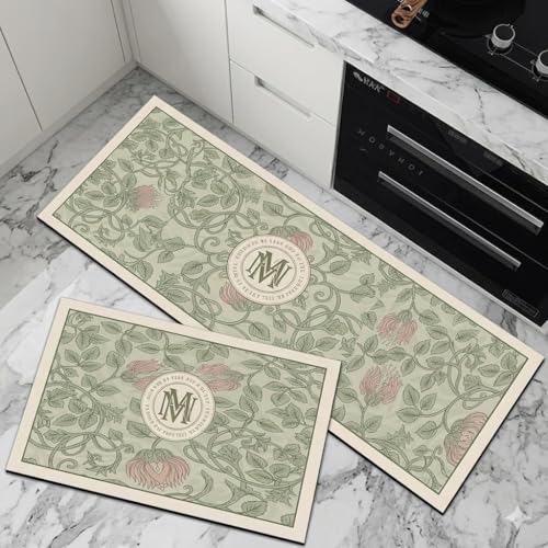Image of Proxin Anti Fatigue Kitchen Rug Sets 2 Piece Non Slip Kitchen Mats for Floor Cushioned Kitchen Rugs & Mats Waterproof Comfort Standing Mat Runner for Kitchen,Home Office,Sink,Laundry (Multi 1)
