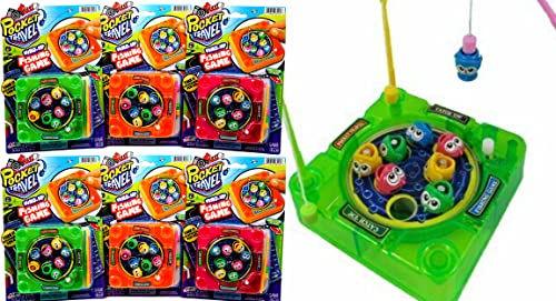 JA-RU Pocket Travel Magnetic Fishing Game (6 Toys) Classic 3205-6p