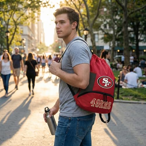 Image of NFL San Francisco 49ers Cinch Bag - Standard Logo Drawstring Backpack