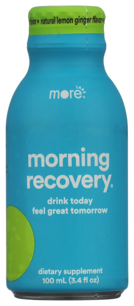 Morning Recovery Electrolyte, Milk Thistle Drink Proprietary Formulation to Hydrate While Drinking for Morning Recovery, Highly Soluble Liquid DHM, Lemon Ginger, Pack of 1 3.38 Fl Oz (Pack of 1)