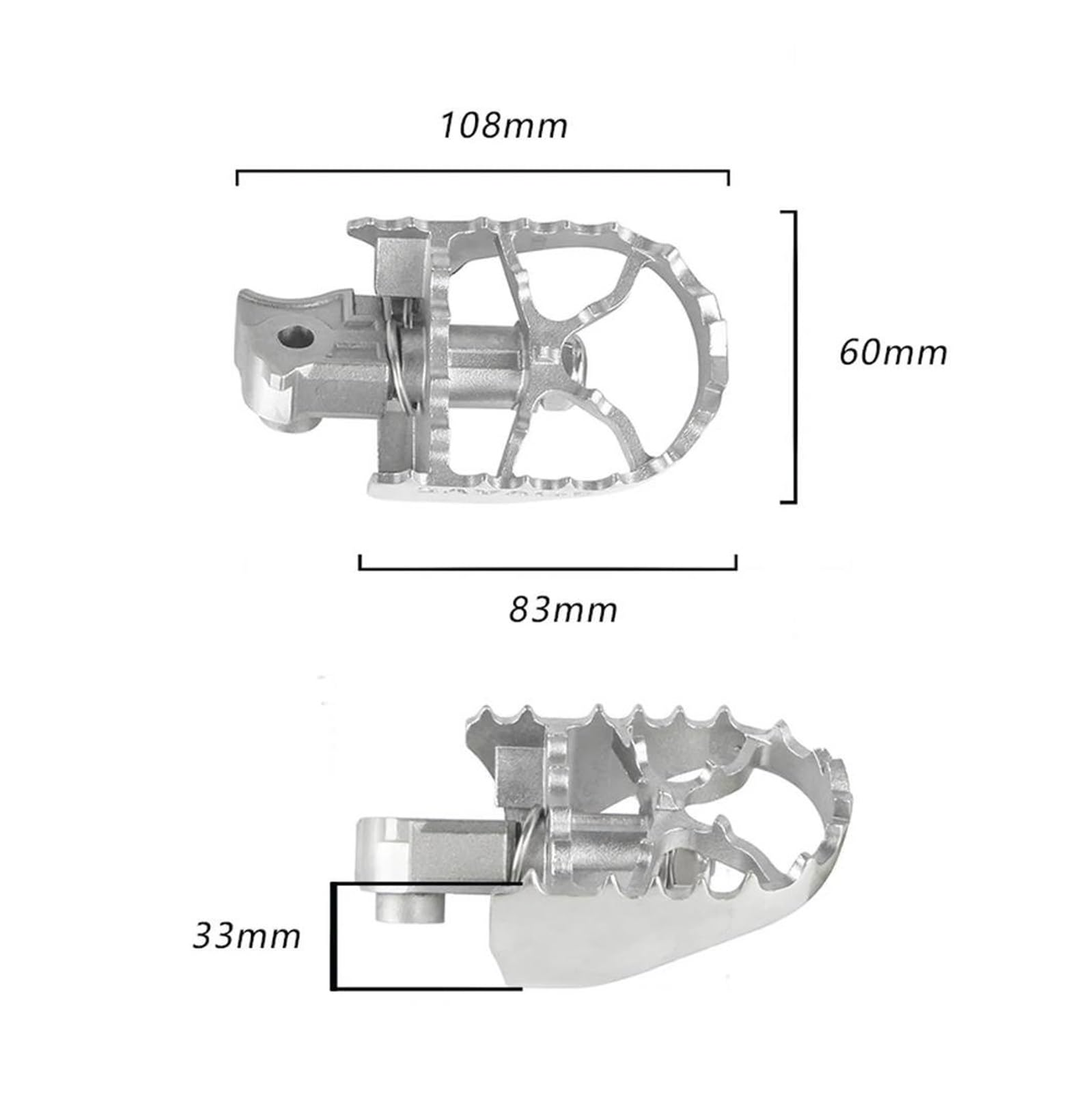 Voetsteunen Motorfietsen Voor Suzuki V Strom 650 DL650 GSX1300R GSX1300 Voor Hayabusa GSX650F GSX1400 B-King Motorcycle Bandit Front Voetsteunen voetsteunen Pedaal Voorpedaal (Color : 2