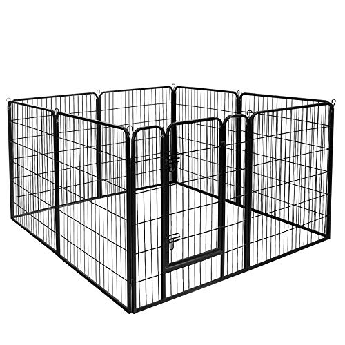 Dog Playpen Dog Fence Outdoor for Large/Medium/Small Dogs 8/16 Panels Indoor Dog Pen 24"/32"/40" Height Metal Dog Exercise Pen Portable Puppy Playpen Pen - Image 8