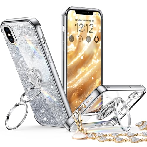 Coque iPhone Xs avec support anneau pour éviter les chutes et faciliter le visionnage