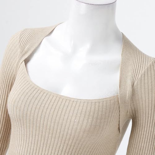 Robe en tricot côtelé extensible de qualité supérieure et chic