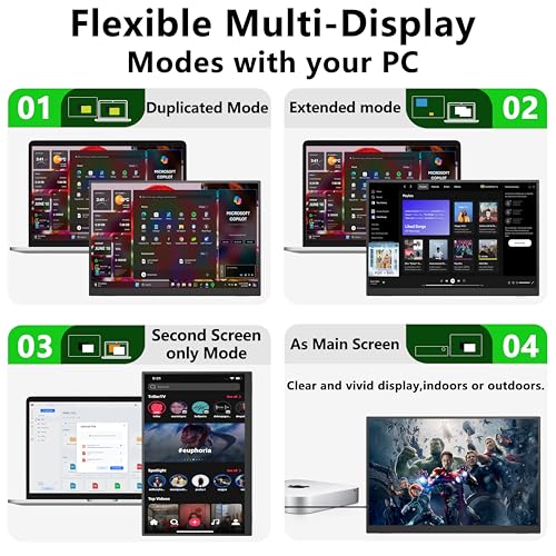 MAFNKOU 14" Touchscreen Portable Monitor, 1920×1200 16:10 Vertical Monitor by MAFNKOU - Used condition - Image 8