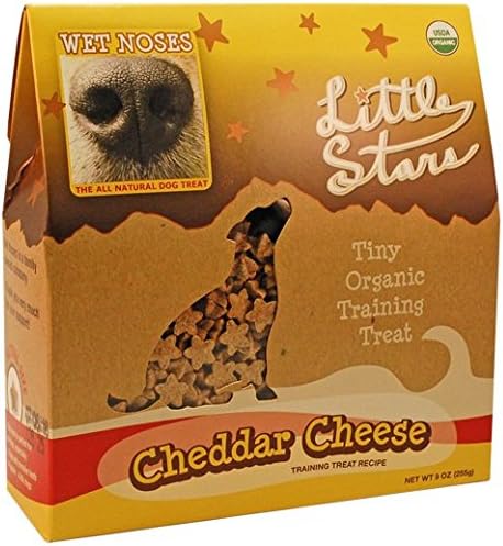 Wet Noses Little Stars Dog Training Treats, Made In Usa, 100% All Natural Organic Ingrediants, Cheddar, 9 Oz Box
