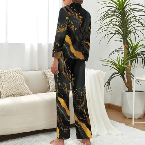 Pyjama de nuit douillet imprimé marbre pour vos soirées cocooning chic - 3