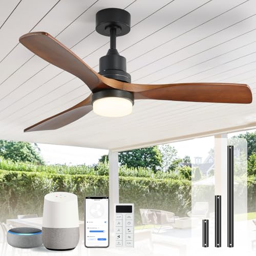 Sofucor 52 Inch Smart Ceiling Fans with Lights and Alexa/Google