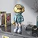 Dosker Astronaut Statues Spaceman Sculpture Polyresin Arts Gifts Light Blue Figurine Ornament Room Decor for Men,Home and Crafts Desktop Accessories Tabletop Decoration, Living Room, Office, Bookshelf