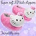 Hello Kitty Slippers for Girls Teens 3D Kawaii House Shoes Non Slip Anime Gifts (Pink, 11.5/12 US)
