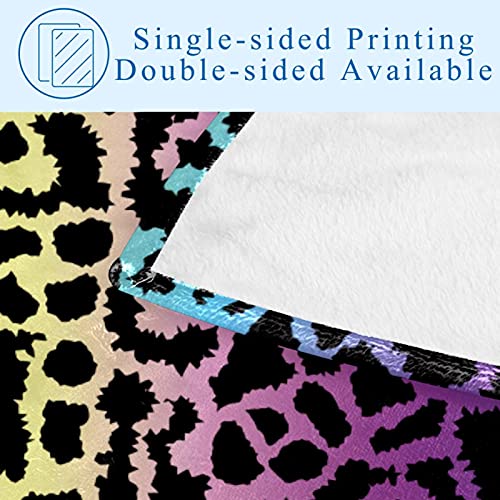 Couverture chaude et douce léopard multicolore pour cocooning