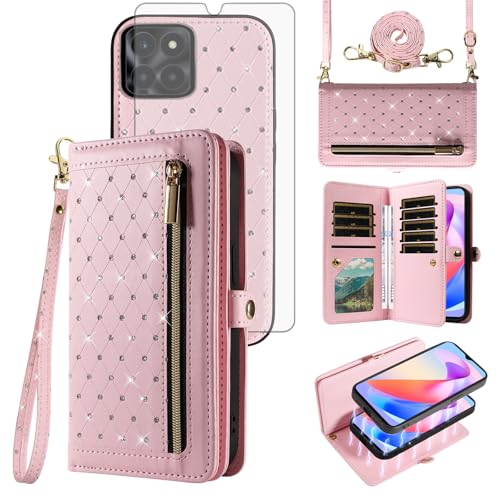 Coque Honor X6a évitez les rayures et chutes avec cet étui portefeuille zippé complet