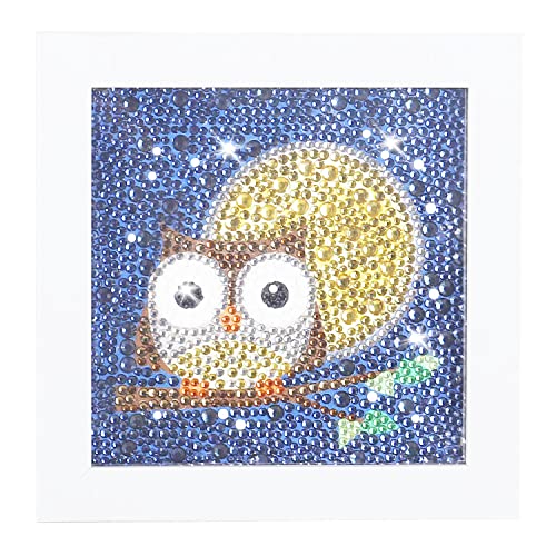 SWAWIS Diamond Painting kit completo Niño, Búho Pintura con Diamantes Diamont Painting 5D Pintura Rhinestone Bordado Diamante Arte 15x15 cm Cover
