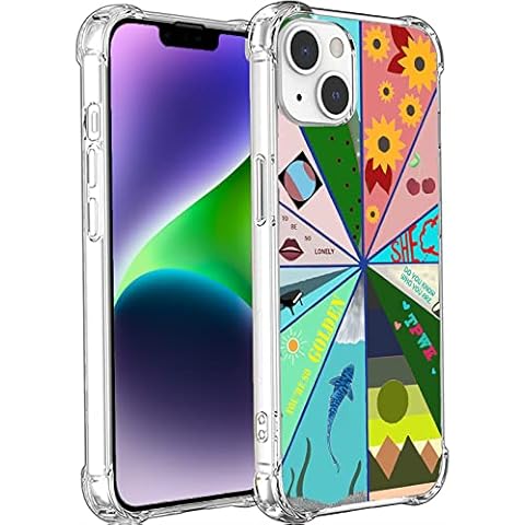 Vintage Harry Case for iPhone 14 Plus, TPWK Positive Warm Quotes Collage Pattern for Women Men,Soft TPU Bumper Case for iPhone 14 Plus Cover