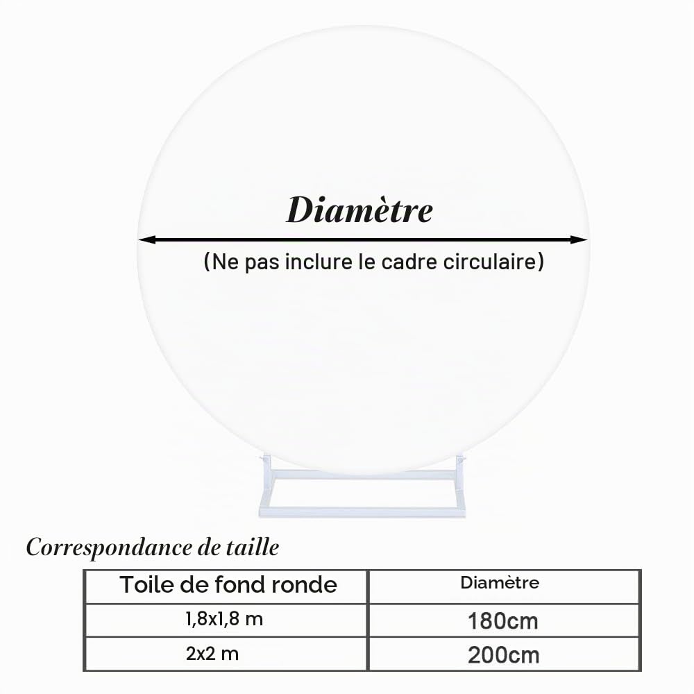 MEHOFOND Arrière-plan circulaire beige pur de 2 mètres (6,56 pieds) pour anniversaire, baby shower, mariage, décoration de fête personnalisée, bannière d'arrière-plan, accessoire de photographie de