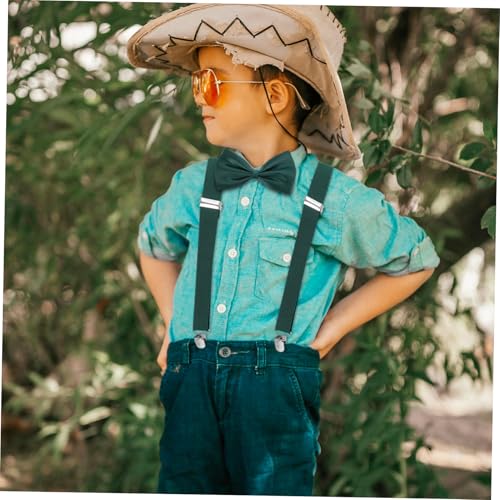1Set Boys Adjustable Suspenders and Bow Tie Elastic Pant Suspenders for Tuxedos Dress Pants Jeans Comfortable Durable Easy Matching for Special Occasions3