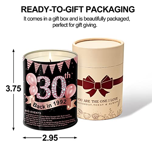 Happy 30Th Birthday Gifts For Women, 30Th Birthday Gift Ideas, 30 Years Old Anniversary Wedding Gifts For Her Wife Mom Grandma, Back In 1992 Home Decorations Lavender Candles #TOP5