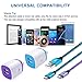 AndHot 2Pack 2.1A Dual Port USB Wall Charger Adapter + 2Pack 6ft Braided Micro USB Cable, 4 in 1 Android Charger Kit Compatible with Samsung Galaxy S7 S6 Edge J8 J7 J3, LG, Moto G5 Plus, Kindle fire