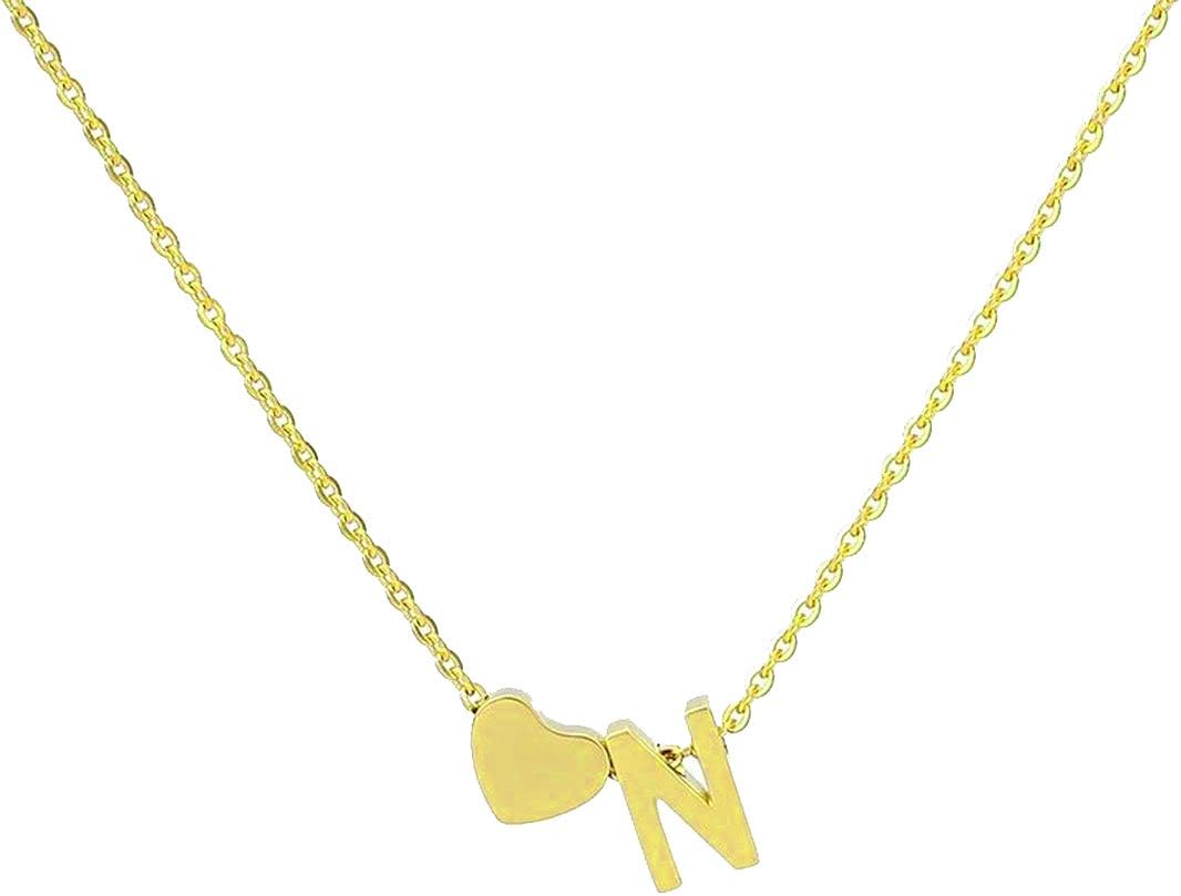 ZIVOMGlossy Heart Love Dainty 18K Gold Pendant Necklace Chain for Women