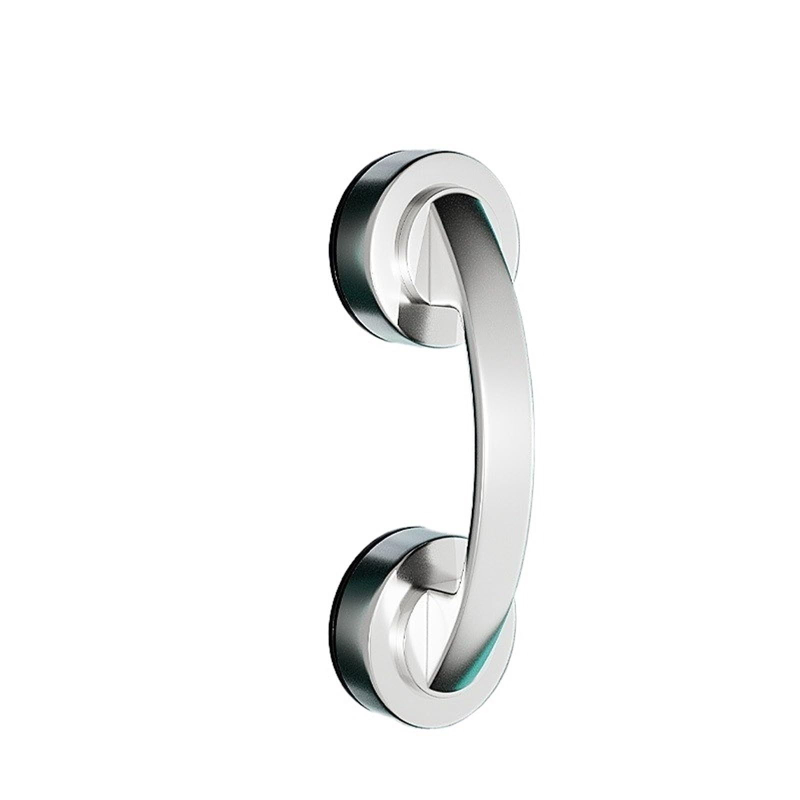 Fjixuo Silver 2Pcs For Cabinets, Wardrobes, Refrigerators Suction Cup Glass Door Handle - No-Drill Damage-Free Bathroom Sliding For Bathrooms, Kitchens(Silver)
