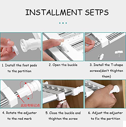 ETOPARS Mensola Regolabile per Armadio Estensibile...