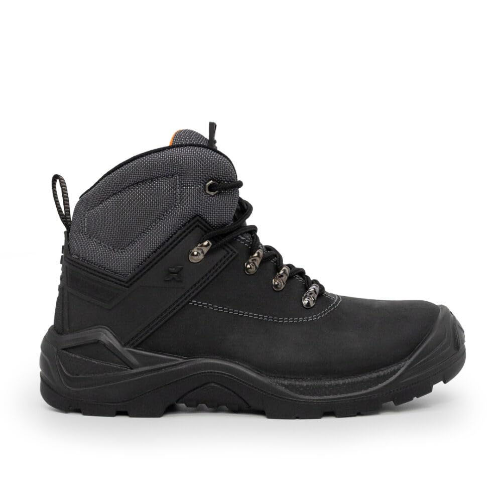 Xpert - Warrior S3 Safety Boots. Lace Up Steel Toe Cap Shoes, Comfortable And Water Resistant Boots For Men. S3 Rating With Midsole Design For Safety and Ankle Support